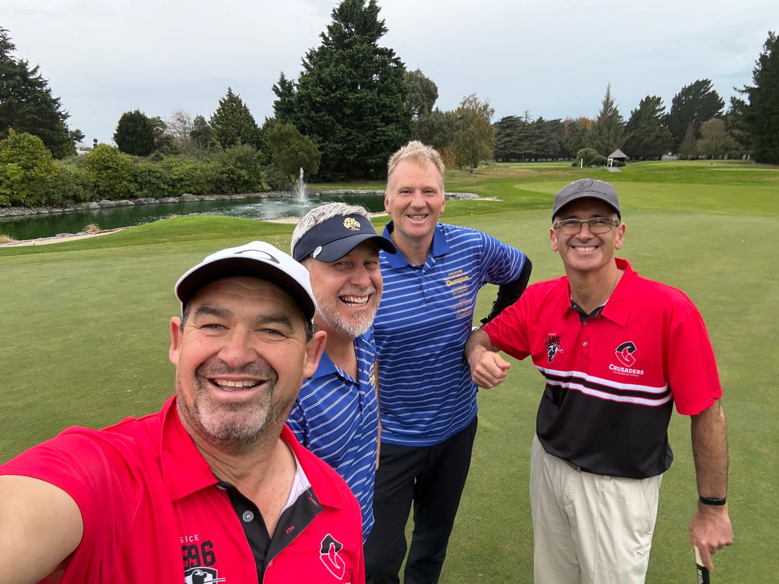 The Gold Corp crew on the course